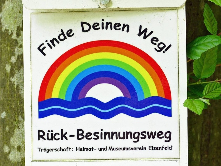 Wegweiser Station auf dem Rück-Besinnungsweg